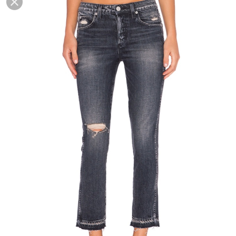 AMO babe high rise jeans in vixen destroy